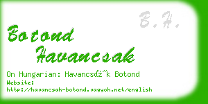 botond havancsak business card